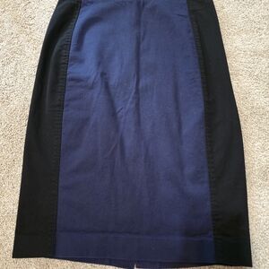 Lands' End Navy and Black Pencil Skirt